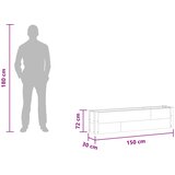  Vrtna visoka greda Siva 150 x 30 x 36 cm, (5000287700) | Shoptok.si