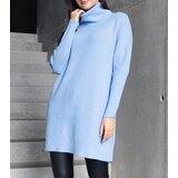 Gemre Long blue soft turtleneck sweater Kali | Shoptok.si
