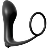 Pipedream analfantasy vibrator za ritni orgazem - analni vibrator s prstom in obročkom za penis (črn) | Shoptok.si