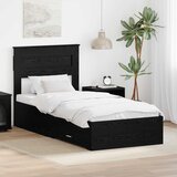  Krevetna konstrukcija Crni hrast 100 x 200 cm Konstruirano drvo | shoptok.hr