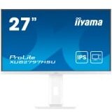 Iiyama 27" WHITE IPS-panel, 1920x1080@100Hz, 300cd/m2, 15cm Height Adj. Stand, Speakers, HDMI, DisplayPort, 1ms (MPRT), USB 2x2.0, dual monitor setup with XUB2797HSN-W2 | ePonuda.com