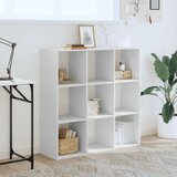 vidaXL Knjižna omara bela 102x32x102 cm inženirski les | Shoptok.si