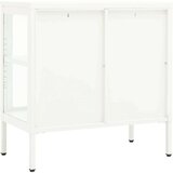 vidaXL komoda bijela 70 x 35 x 70 cm od čelika i stakla | shoptok.hr