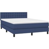  Box spring postelja z vzmetnico LED modra 140x200 cm blago, (20884000) | Shoptok.si