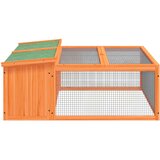  Kavez za zečeve smeđi 117,5 x 97 x 47,5 cm od masivne borovine | shoptok.hr