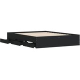  Okvir kreveta s ladicama crni 150 x 200 cm konstruirano drvo | Eponuda.com