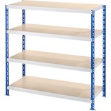 eurokraft basic Sestavljiv regal z velikimi policami iz iverke, globina 600 mm, osnovni regal, VxŠ 1508 x 1550 mm | Shoptok.si
