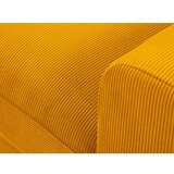 Cosmopolitan Design Gorčično rumena raztegljiva kotna sedežna garnitura s prostorom za shranjevanje iz rebrastega žameta (levi kot/z ležalnikom) Kyoto – | Shoptok.si