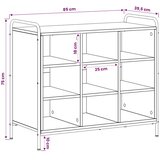  Ormar za cipele 85 x 39 5 x 75 cm Konstruirano drvo Crni hrast - Crni hrast | shoptok.hr