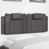 vidaXL Jastuk za uzglavlje sivi 140 cm od umjetne kože | shoptok.hr