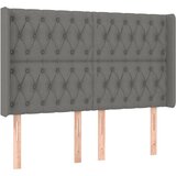  LED uzglavlje tamnosivo 163 x 16 x 118/128 cm od tkanine | shoptok.hr