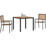  Vrtni set za objed 3 pcs Crna i smeđa poliratan | shoptok.hr