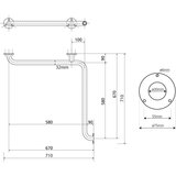 Sapho Jeklen stenski varnostni ročaj 71 cm Handicap – | Shoptok.si