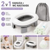  Prenosna otroška kahlica 2v1 + WC nastavek, zložljiva potovalna kahlica, 100 vrečk Cene