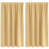 Zavjese za blackout s prstenovima 2 pcs Bež 140 x 140 cm | shoptok.hr