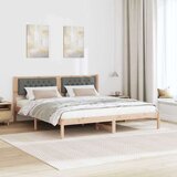  Konstrukcija postelje z vzglavjem Temno siva 160 x 200 cm blago, (5000084796) | Shoptok.si