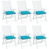  Jastuci za stolice 6 kom tirkizni 40 x 40 x 7 cm od tkanine | shoptok.hr
