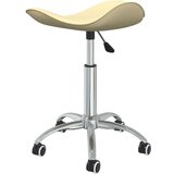 vidaXL Salonski stolček krem umetno usnje | Shoptok.si