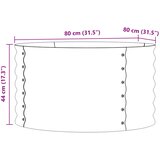  Povišena gredica Smeđa 80 x 80 x 44 cm Čelik | Eponuda.com