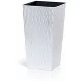 Saksija Ratan sa uloškom - bela S449 / 27×27×50 cm