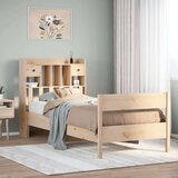  Knjižna postelja brez vzmetnice 75x190 cm trdna borovina, (21532809) | Shoptok.si