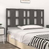  Posteljno vzglavje sivo 145,5x4x100 cm trdna borovina, (20724492) | Shoptok.si