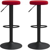 Furnova Barski stolčki 2 kosa vinsko rdeč žamet, (21949449) | Shoptok.si