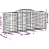  Lučne gabionske košare 12kom 300x50x120/140cm pocinčano željezo | shoptok.hr