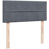 vidaXL Otomanski posteljni okvir z vzmetnico siv 120x200 cm žamet | Shoptok.si