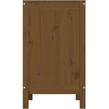 vidaXL Zaboj za perilo medeno rjav 44x44x76 cm trdna borovina | Shoptok.si