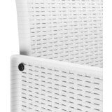  17 kom set za blagovanje u vrtu s jastučićima Beli Poli Ratan | shoptok.hr