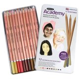 DERWENT boje drvene aquarelle 12boja u metalnoj kutiji (za portrete) academy 2300386 | ePonuda.com