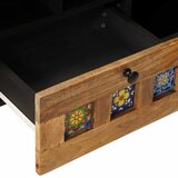 TV ormar s ladicama Prirodna 100 x 33 x 46 cm Čvrsto drvo manga | shoptok.hr