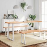 Stolna ploča svjetlosmeđa 180x50x6 cm od obrađene hrastovine | shoptok.hr