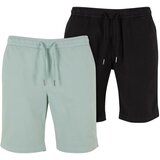 UC Men Men's Stretch Twill 2-Pack Shorts - Mint + Black Cene