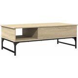  Stolić za kavu boja hrasta sonome 100x50x35 cm od drva i metala | shoptok.hr