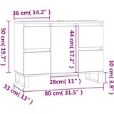  Kupaonski ormarić boja dimljenog hrasta 80 x 33 x 60 cm drveni | shoptok.hr
