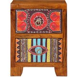  Noćni ormarić 2 kom 35x35x45 cm Puno drvo bagrem | shoptok.hr