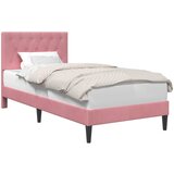  Krevetna konstrukcija s uzglavljem Ružičasta 90 x 200 cm Baršun | shoptok.hr