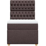  Krevet s oprugama i madracem tamnosmeđi 80x200 cm od tkanine | shoptok.hr