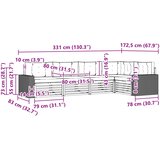  Set vanjskih sofa 5 pcs Prirodna i bež 331 x 172,5 x 73 cm | shoptok.hr