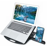 INF Ergonomsko stojalo za prenosnik z držalom za telefon Black, (22105039) | Shoptok.si