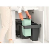Brabantia Mentol zelena/tamno siva plastična kanta za smeće za odvojeni otpad/ugradbena 40 l Sort&Go – | shoptok.hr