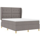  Podna opruga s madracem Tamno siva 90x190 cm Sivo-smeđa tkanina - Sivo-smeđa 160 x 200 cm S gumbima | shoptok.hr