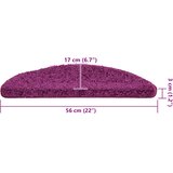 Prostirke za stepenice 30 kom 56x17x3 cm ljubičaste poluokrugle | shoptok.hr