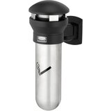 Rubbermaid Sodoben stenski pepelnik iz nerjavnega jekla, 2,3 l, V x Ø 460 x 300 mm, srebrn / črn | Shoptok.si