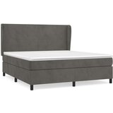  Box spring postelja z vzmetnico temno siva 180x200 cm žamet, (20790738) | Shoptok.si