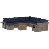  Vrtni set s jastucima, 12 dijelova, sivi poliratan | shoptok.hr