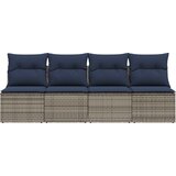 Vrtni kauč s jastukom Siva 220 x 62 x 69 cm poliratan | shoptok.hr