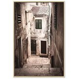  Slika - Retro Alley (1 Part) Vertical 60x90 U prirodnom drvenom okviru | shoptok.hr